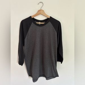 American Apparel 3/4 Length baseball tee Large